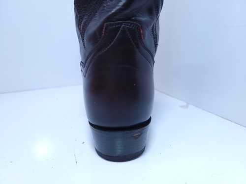 Dan Post Mens Milwaukee Leather Cowboy Boots Black Cherry Size 9 EW DP2112 - Bild 6 von 12