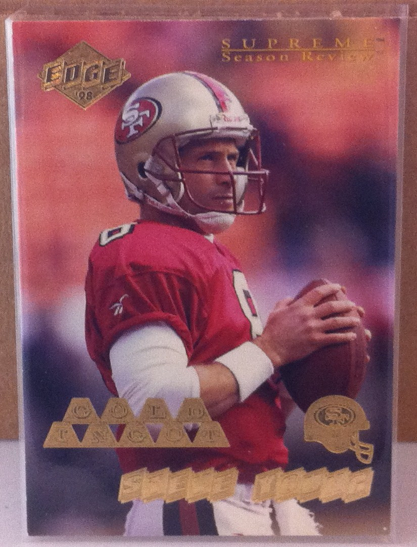 1998 COLLECTOR'S EDGE SUPREME SEASON REVIEW GOLD INGOT #164 STEVE YOUNG 49ERS 