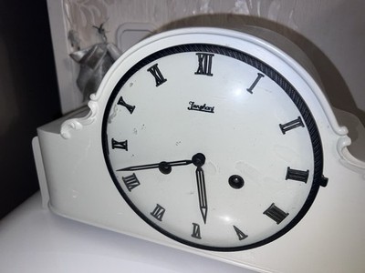 Junghans Kaminuhr Tischuhr Schlagwerk Mit Schlüssel Vintage Weis
