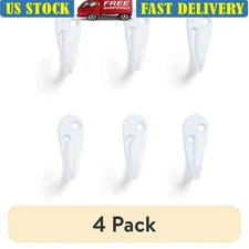 Heavy Duty Wall Coat Hooks Set of 6 Metal Double Hook Organizer Entryway Storage