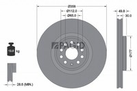 2X Pagid Bremsscheibe 56375NHC FüR Vw Id E21 E39 Buzz Bus Ebb Ebj Cargo Eba ED5