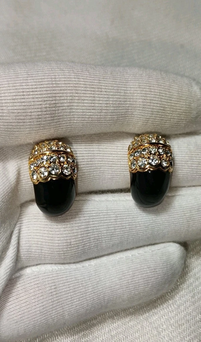 Swarovski Black Swan In Fashion Earrings for sale - eBay