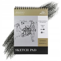 Skizzenbuch A4 Spiralbindung 60 Blatt 120G/M² Zeichenblock Papier Skizzenblock