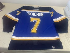 Authentic Auto Keith Tkachuk St. Louis Blues Mic Jersey Men 52 Koho Clean Vtg