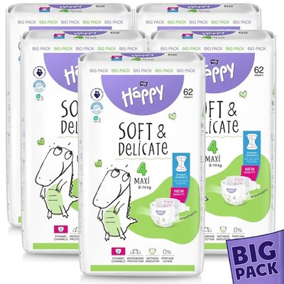 Bella Happy Baby Gr. 4 Babywindeln Maxi 8-14 kg 310 (5x62) Stück BIGpack