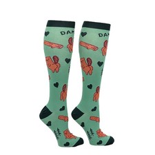 Damn Girl Funny Sarcastic Beaver Compression Socks for Women Unisex Size