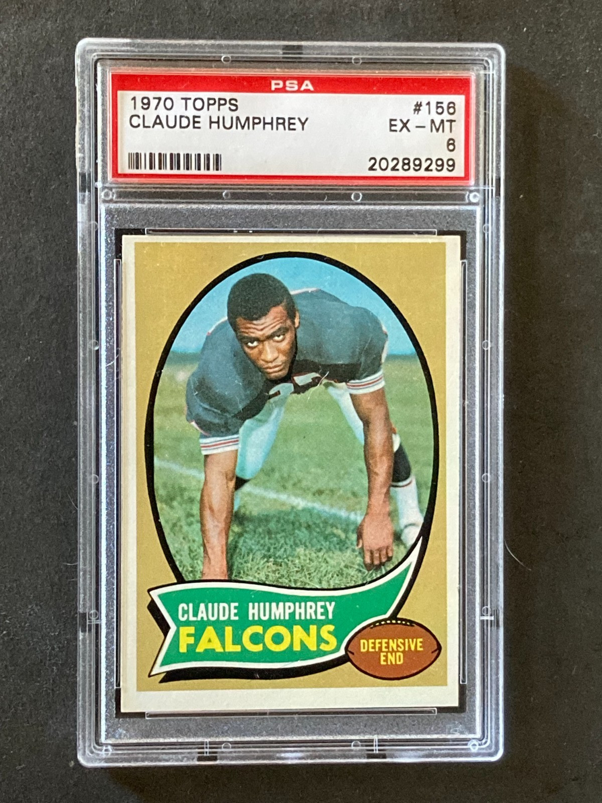 1970 Topps #156 Claude Humphrey PSA 6