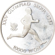 Münze, KOREA-SOUTH, 10000 Won, 1988, Seoul, UNZ, Silber, KM:74