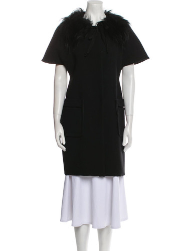 Marni coat black wool blend 97% wool lined knee length