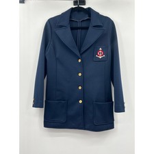 Classic Vintage Navy Tailored Blazer Leisure Jacket Nautical Preppy Size S/M 