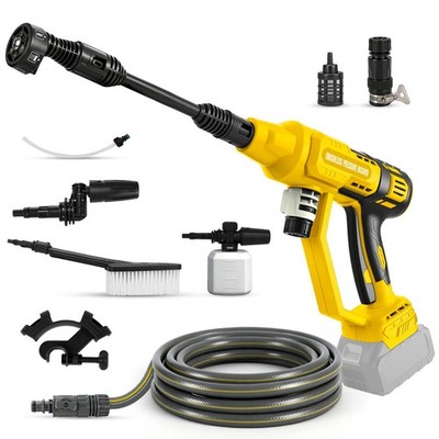 Akku Hochdruckreiniger kompatibel mit Dewalt 20V Akku, 4 funktionstüchtig gelb
