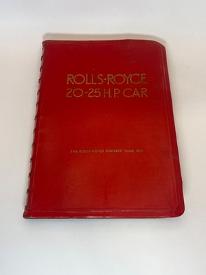 Rolls-Royce 20-25 H.P. Car Owner's Manual 1964 - WATER DAMAGE [Spiral-bound] ...
