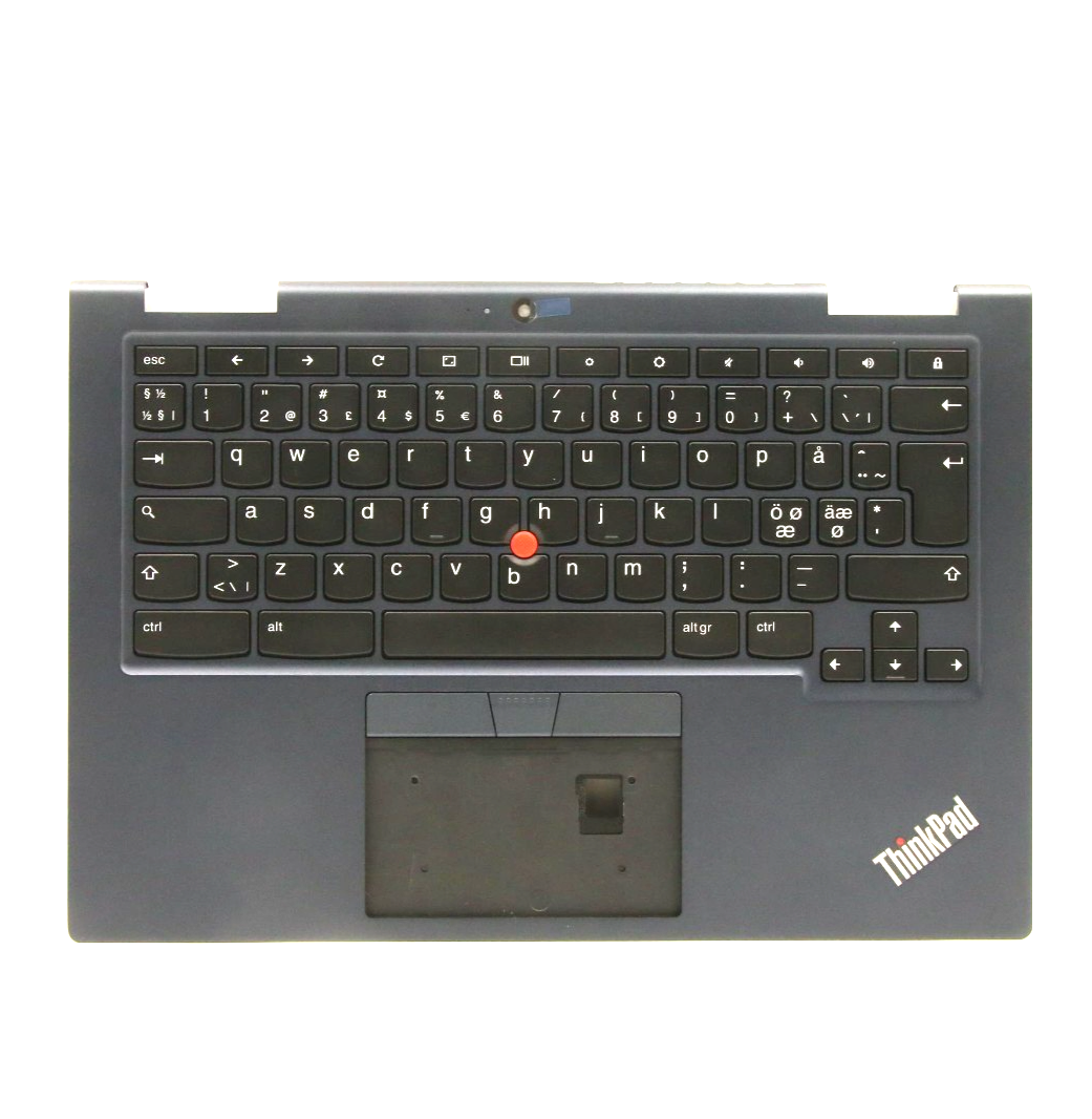 Lenovo Thinkpad C13 Yoga Gen 1 Chromebook Nordic Backlit Palmrest with Keyboard
