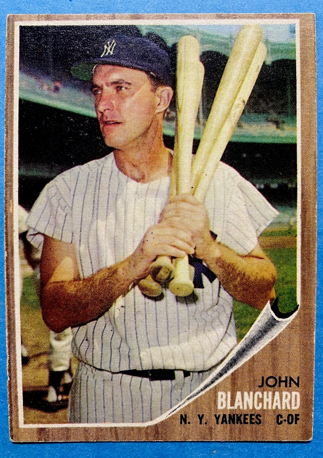1962 Topps - John Blanchard #93 New York Yankees Baseball Card No Creases