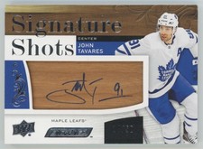 2018-19 UD Engrained Hockey Signature Shots John Tavares Auto 24/50 #SS-JT