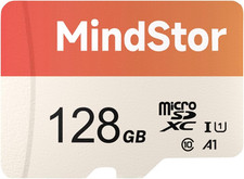Micro SDXC 128GB Memory Card, 90Mb/S Read Speed TF Card with Adapter, U1, A1, H