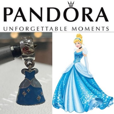 strapless open back dress Pre-Owned Silver Pandora Disney Theme Bracelet & 18 Charms