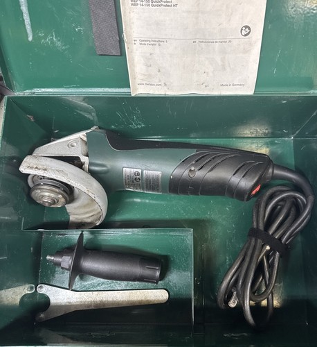 METABO WE14-125 VS Quick Protect 5-Inch Angle Grinder Germany With Metal Case