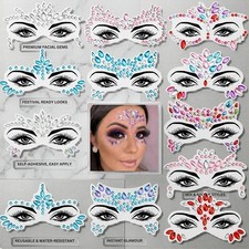 Rhinestone Rave Face Jewel Stickers Festival Makeup Crystal Gems Body Decor