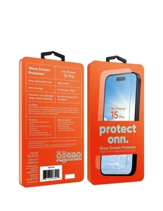 Lot of 2! New Protect Onn Corning Glass Screen Protector For iPhone 15 Pro Max