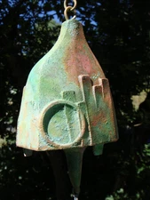 Paolo Soleri 23" Wind Chime  Unique Shape 5" Bronze Wind Bell Deep Rich Tone NEW