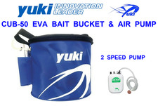 YUKI: LIVE BAIT BUCKET & AIR PUMP OPTIONS FOR EEL LUGWORM RAGWORM CRAB SAND EELS