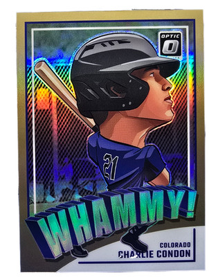 2025 Panini Donruss Optic Charlie Condon Whammy! Gold #3/10 Case Hit