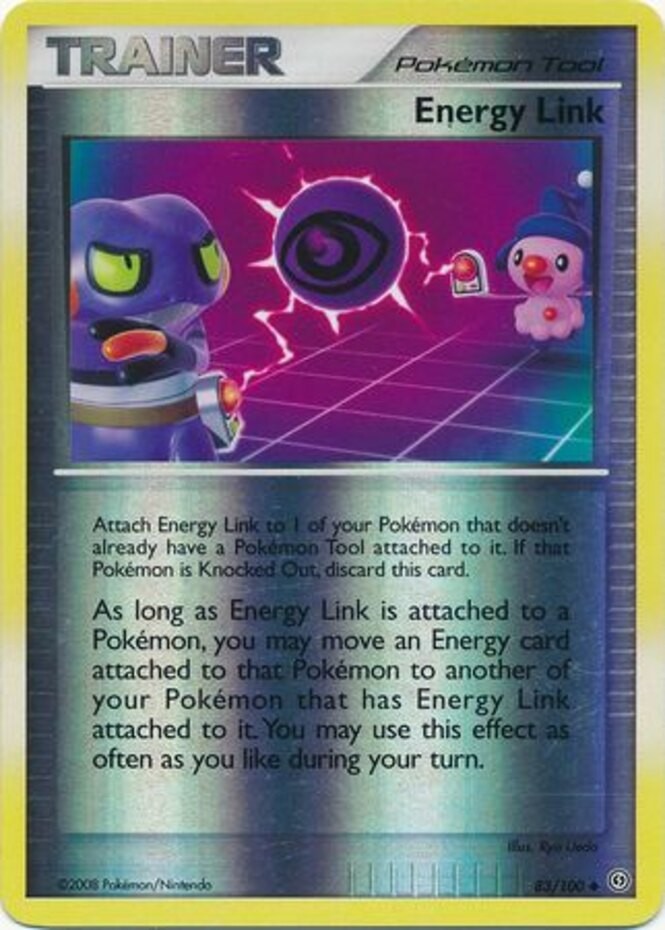 1x - Energy Link - 83/100 - Uncommon - Reverse Holo PL/MP, English Pokemon Storm