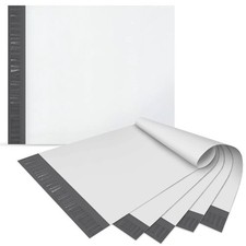 50pcs Opaque PE Poly Mailer Bags Self-Adhesive White Shipping Mailing Envelopes