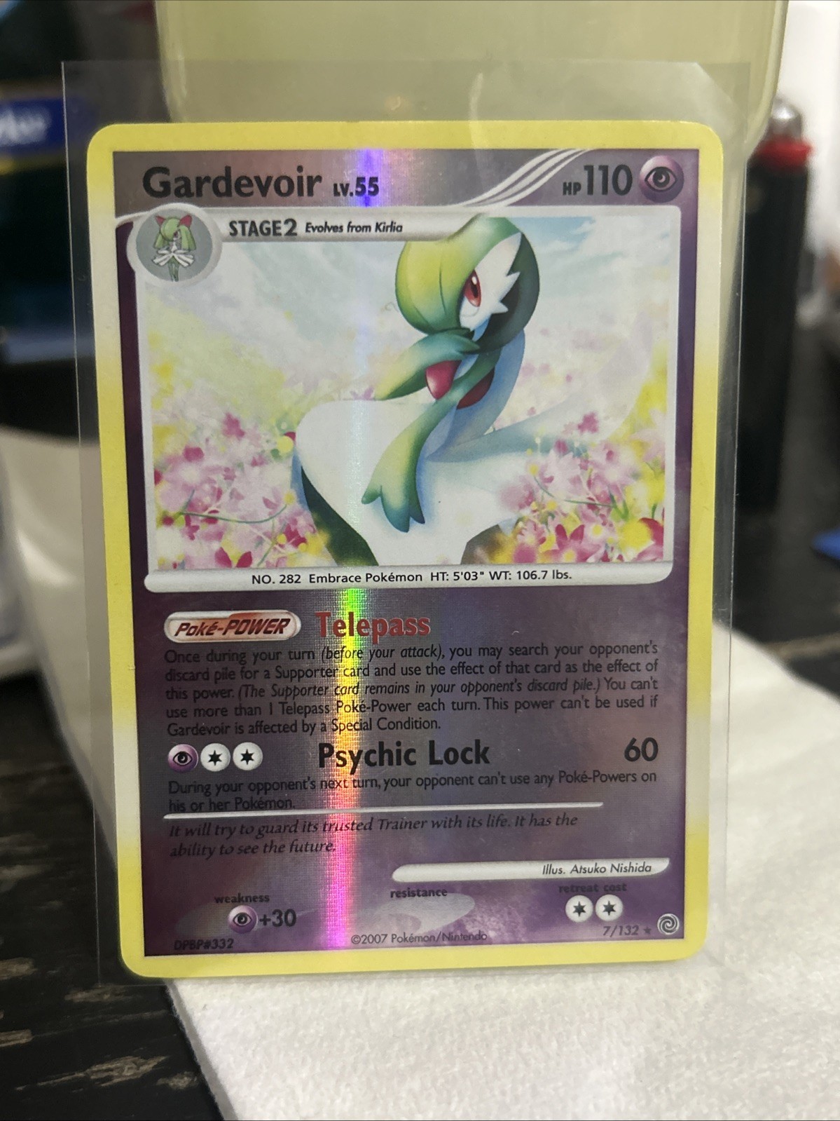 Pokémon Gardevoir 7/132 Secret Wonders Holo Rare Reverse Holo 110 HP 2007