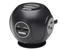 Tripplite TLP36USB 3-Outlet Surge Protector 4 USB Ports Black 6ft