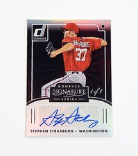 2016 Donruss Signature Series Black Auto Stephen Strasburg #SGS-SS #'d 1/1