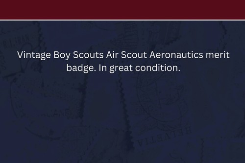 NobleSpirit (DF) Vintage Boy Scouts BSA Air Scout Airplane Design Merit Badge - Picture 2 of 3