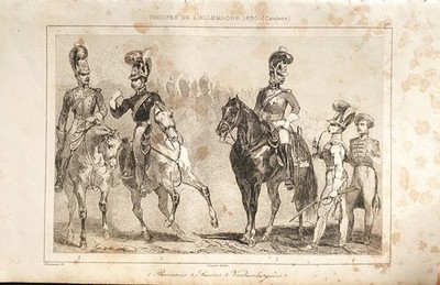 Engraving Germany ''Bavarian Saxons And Wurttemberg''