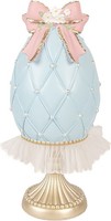 Clayre & Eef 6PR5951 Dekoration Ei Blau-Gold Ø 12X28 Cm
