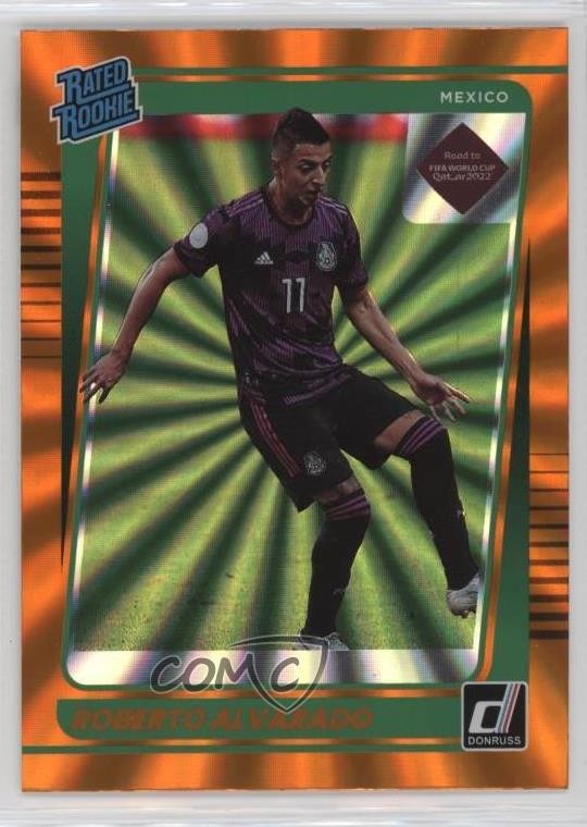 2021 Donruss Road to Qatar Holo Orange Laser Roberto Alvarado #195 Rookie RC 0t2