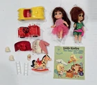 J-245 VINTAGE 1960'S MATTEL LIDDLE KIDDLE SKIDDIDLER DOLLS WITH ACCESSORIES