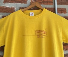 Vintage 90s Trolley Train T Shirt—MADE IN USA—Ultra Thin Soft Yellow Jerzees XL