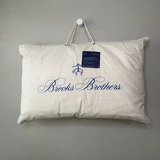 Brooks Brothers 100% Wool Pillow Queen Size 20”x30” Cotton Natural Canvas Case