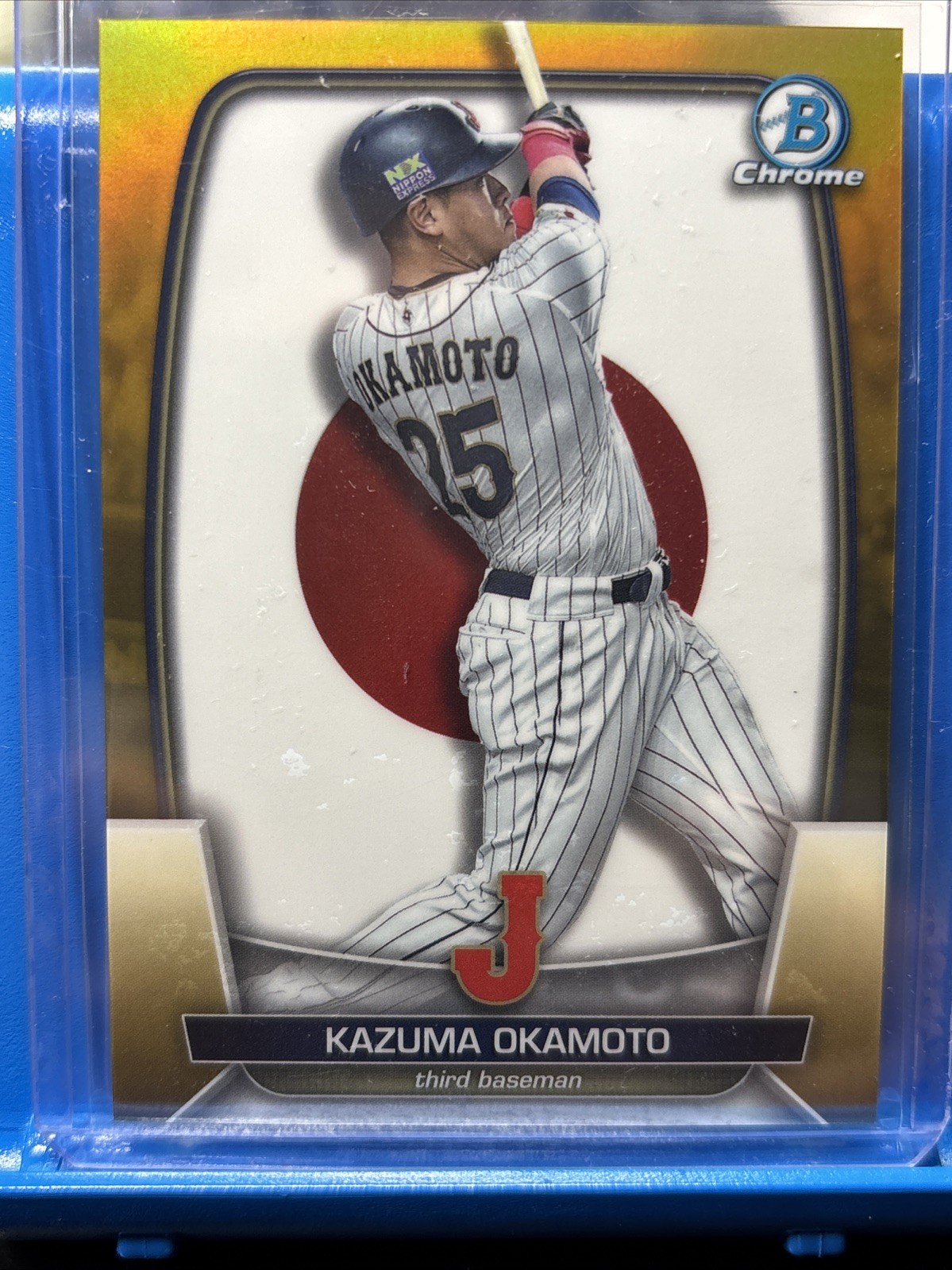 2023 Bowman Chrome Gold /50 WBC JAPAN VARIANT Kazuma (Kaz) Okamoto🔥🔥