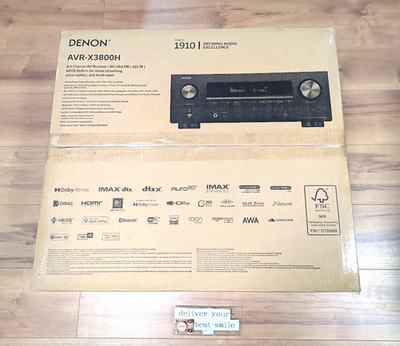 Denon AVR-X3800H 9.4 Channel AV Surround Receiver 8K Ultra HD