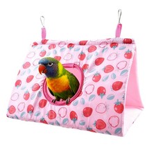 Pet Nest Plush Bird Cave Cage Warm Hanging Sleeping Bed Hut Tent Parrot Hammock