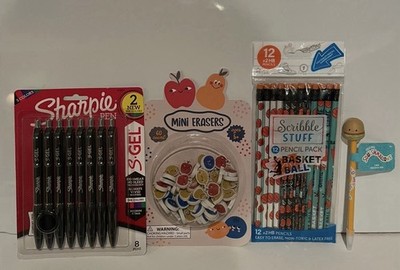 School & Art Supplies Bundle Sharpie Pens Scribble Markers Pencil Set