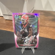 Bowman 2022 University Chrome Arik Gilbert Pink Refractor #54 Georgia Bulldogs