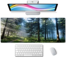 Forest Morning Large Gaming Mouse Pad Keyboard Desk Pad Extended Mouse Pad Ga...
