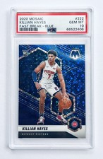 2020 Mosaic Basketball Killian Hayes Fast Break Blue RC #'d /85 #222  PSA 10
