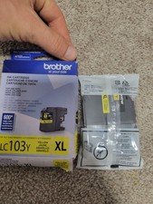 Genuine Brother LC103Y XL Yellow Ink Cartridge High Yield Exp 04/2026