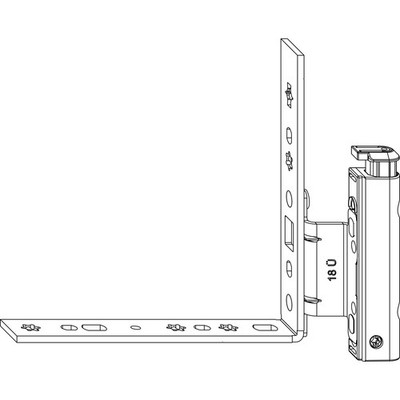 Maco Falzecklagerband AS mit ÜV Ecklagerband, 12/18-13 mm, rechts 120 kg, silber