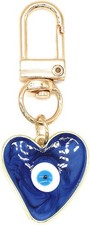 Evil Eye Keychains Sweat-heart Keychains Protection Charm for Women Men Car Key