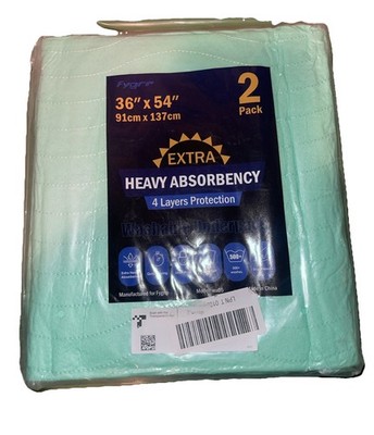 Fygrip Extra Heavy Absorbency Washable Underpads 36 x 54 Pack of 2